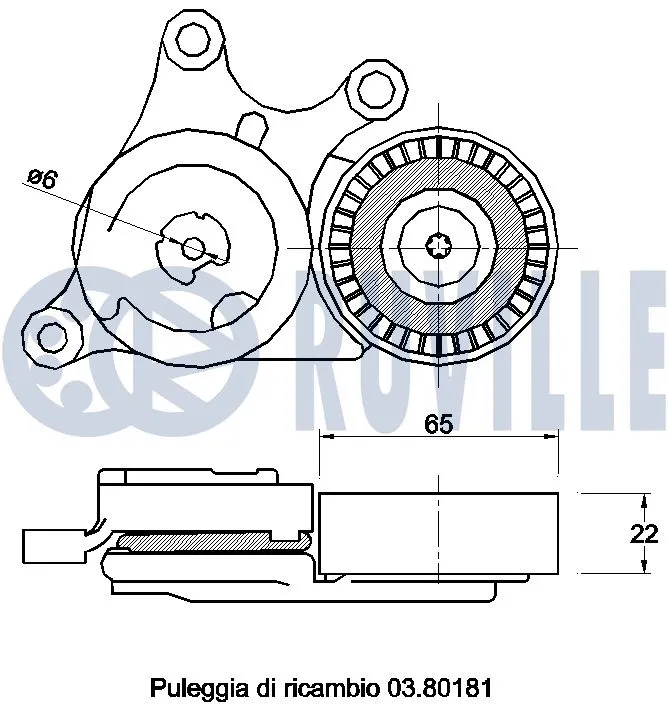 Belt Tensioner, V-ribbed belt