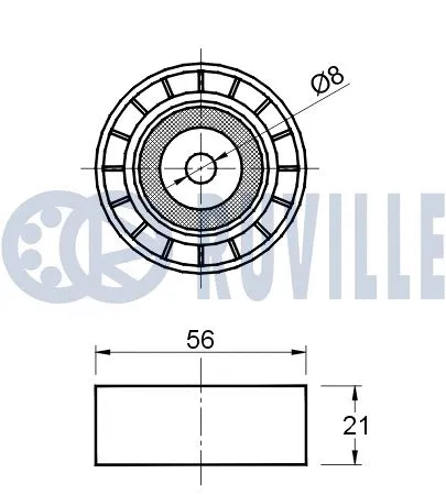 Deflection/Guide Pulley, V-ribbed belt