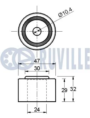 Deflection/Guide Pulley, timing belt