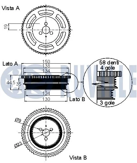 Belt Pulley, crankshaft