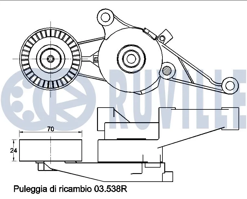 Belt Tensioner, V-ribbed belt