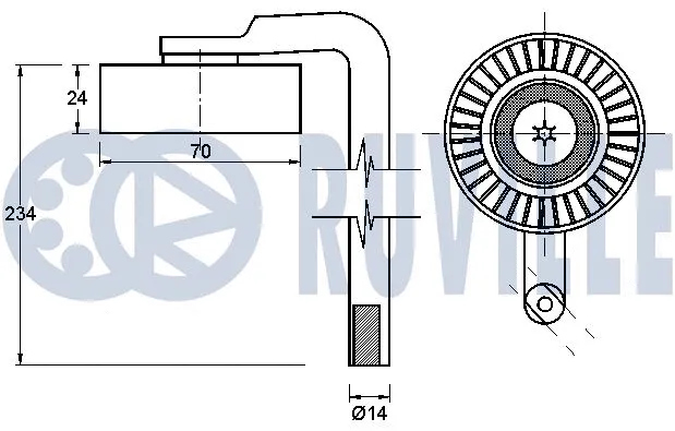 Belt Tensioner, V-ribbed belt