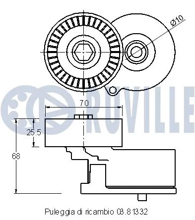 Belt Tensioner, V-ribbed belt
