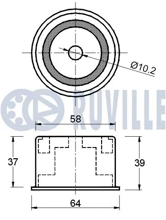 Deflection/Guide Pulley, timing belt