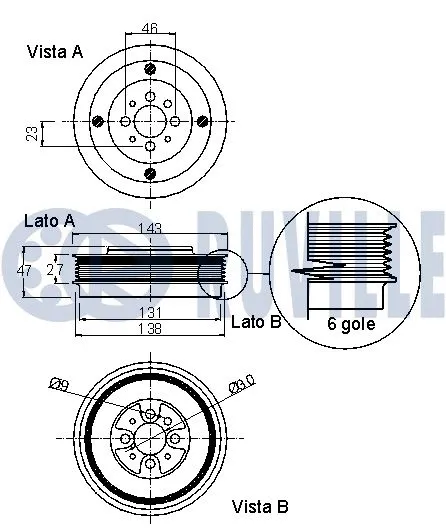 Belt Pulley, crankshaft
