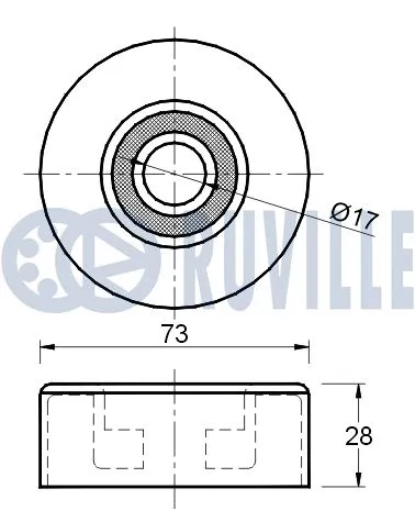 Deflection/Guide Pulley, V-ribbed belt
