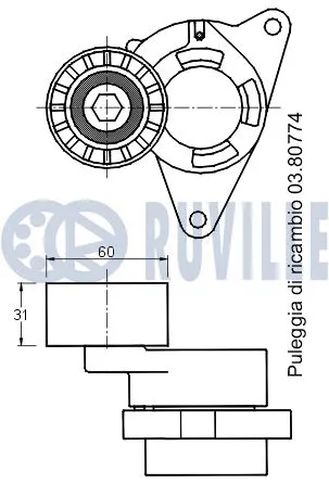 Belt Tensioner, V-ribbed belt