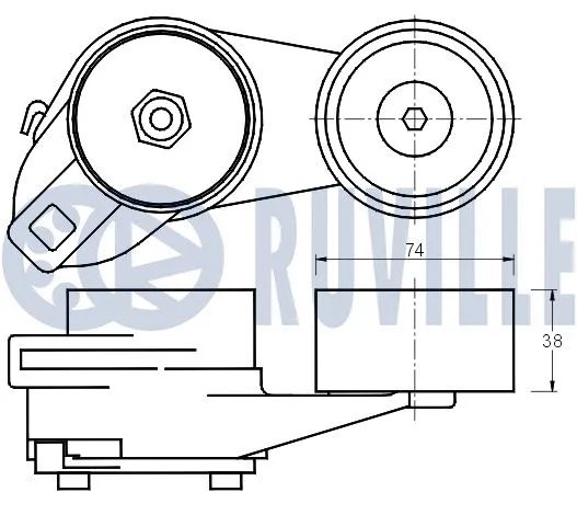 Belt Tensioner, V-ribbed belt