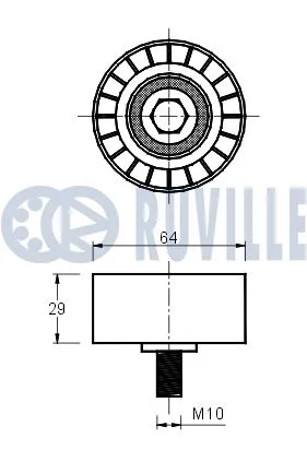 Deflection/Guide Pulley, timing belt