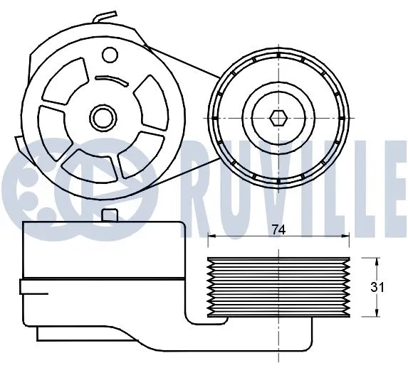 Belt Tensioner, V-ribbed belt