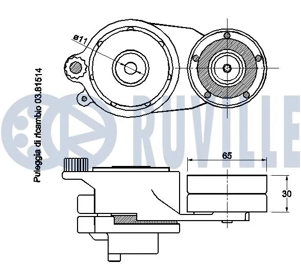 Belt Tensioner, V-ribbed belt