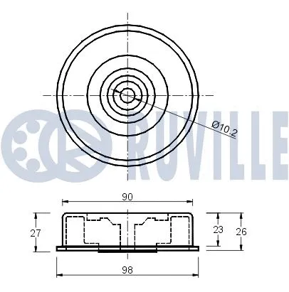Deflection/Guide Pulley, timing belt