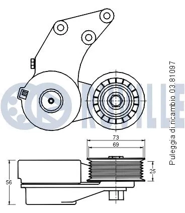 Belt Tensioner, V-ribbed belt