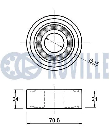 Deflection/Guide Pulley, timing belt