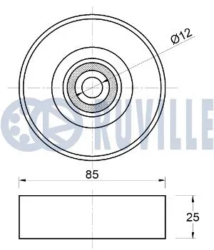 Deflection/Guide Pulley, V-ribbed belt