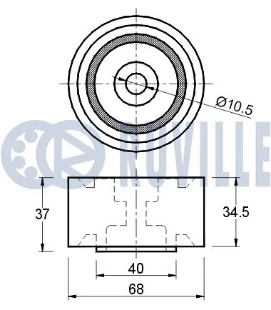 Deflection/Guide Pulley, timing belt