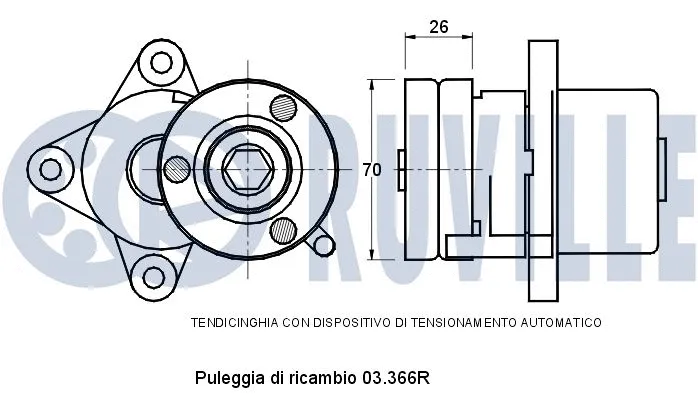 Belt Tensioner, V-ribbed belt