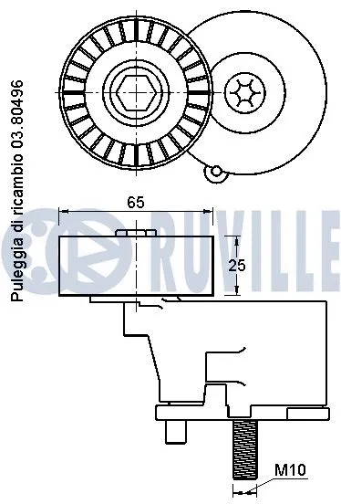 Belt Tensioner, V-ribbed belt