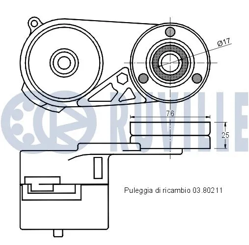 Belt Tensioner, V-ribbed belt