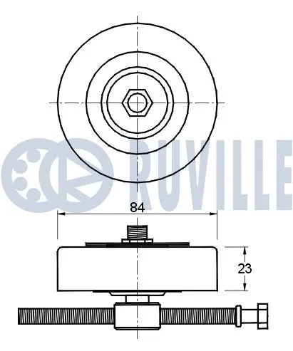 Deflection/Guide Pulley, V-ribbed belt