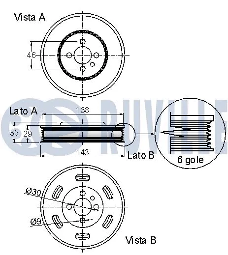 Belt Pulley, crankshaft