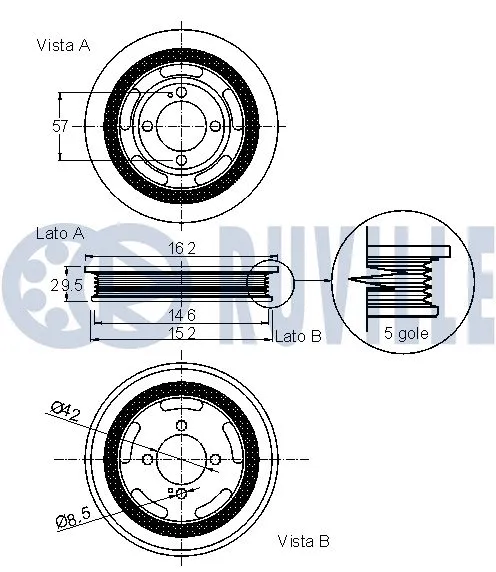 Belt Pulley, crankshaft