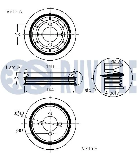 Belt Pulley, crankshaft