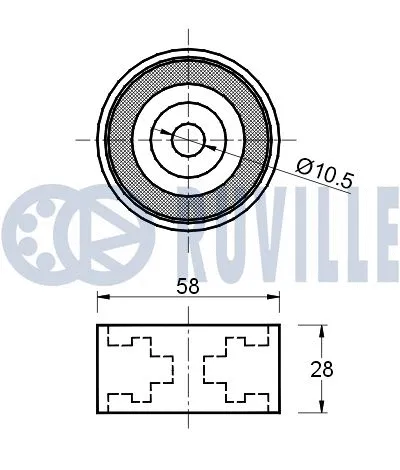 Deflection/Guide Pulley, timing belt