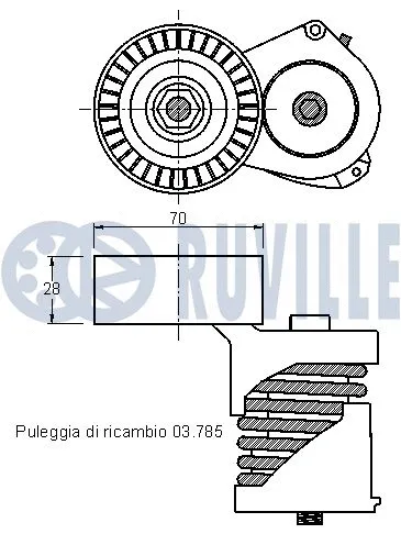 Belt Tensioner, V-ribbed belt