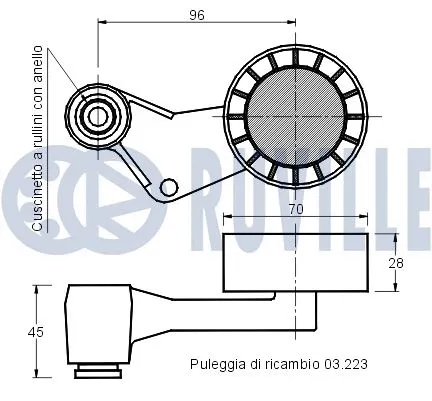 Belt Tensioner, V-ribbed belt