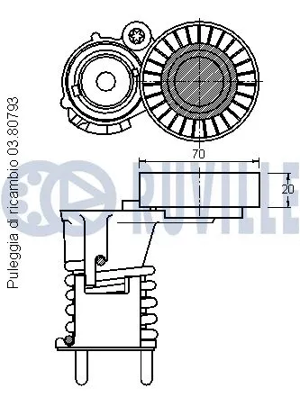 Belt Tensioner, V-ribbed belt