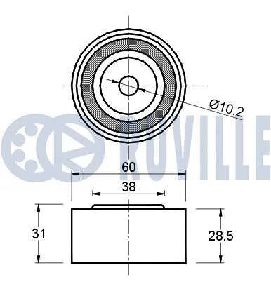 Deflection/Guide Pulley, timing belt