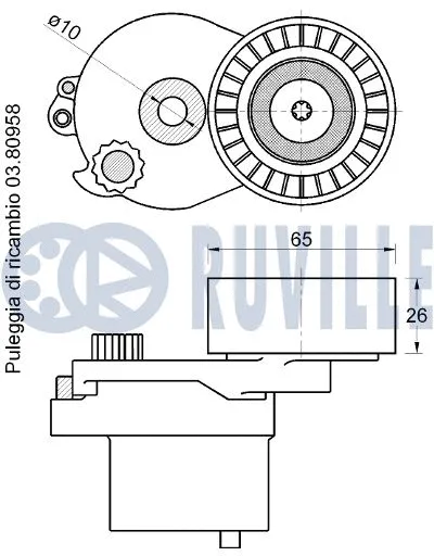 Belt Tensioner, V-ribbed belt