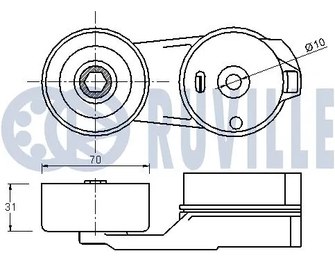 Belt Tensioner, V-ribbed belt