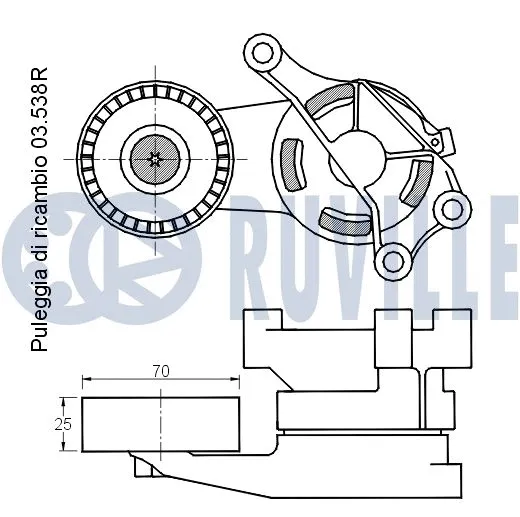 Belt Tensioner, V-ribbed belt