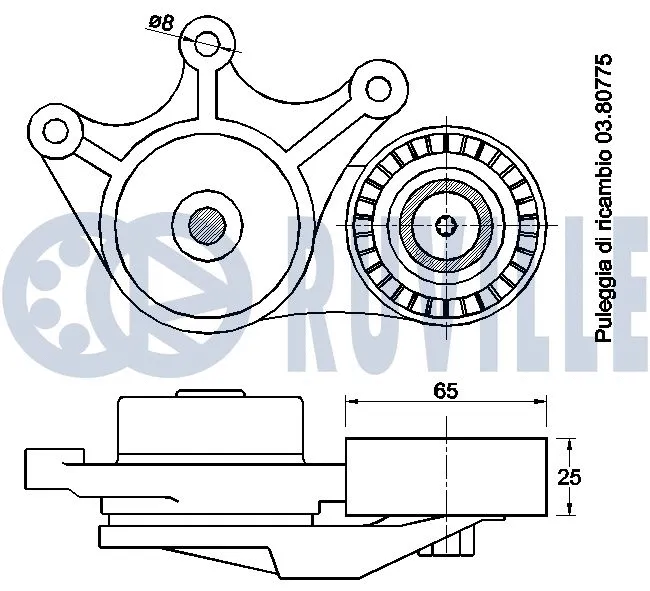 Belt Tensioner, V-ribbed belt