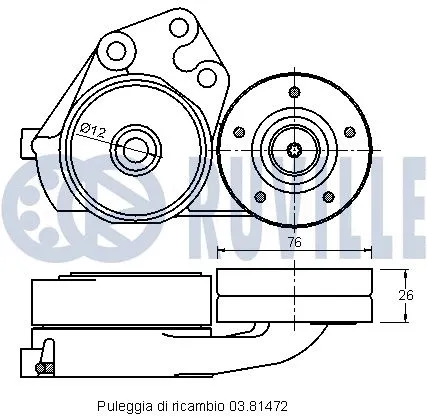 Belt Tensioner, V-ribbed belt