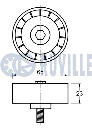 Deflection/Guide Pulley, V-ribbed belt