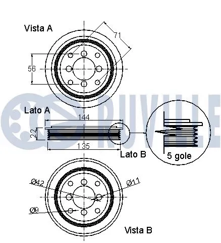 Belt Pulley, crankshaft