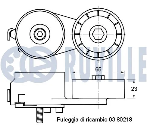 Belt Tensioner, V-ribbed belt