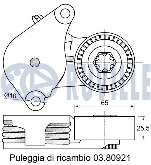 Belt Tensioner, V-ribbed belt