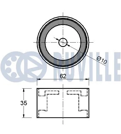 Deflection/Guide Pulley, timing belt