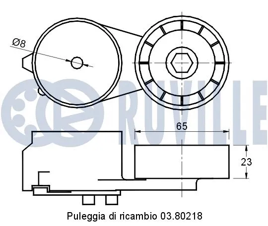 Belt Tensioner, V-ribbed belt