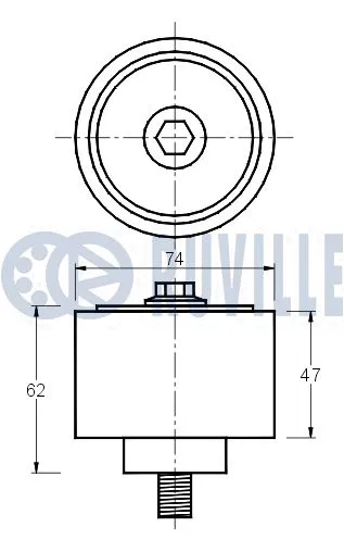 Deflection/Guide Pulley, V-ribbed belt