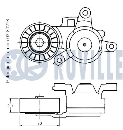 Belt Tensioner, V-ribbed belt