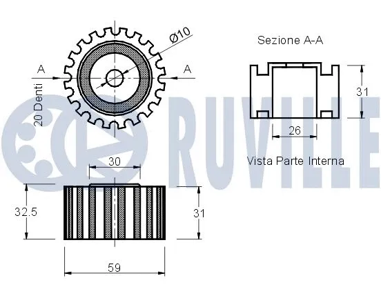 Deflection/Guide Pulley, timing belt