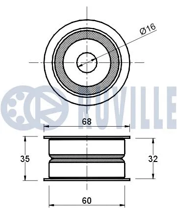 Deflection/Guide Pulley, timing belt