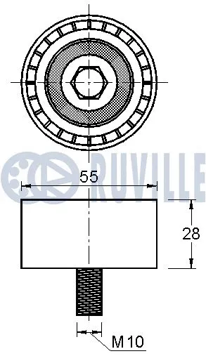 Deflection/Guide Pulley, timing belt