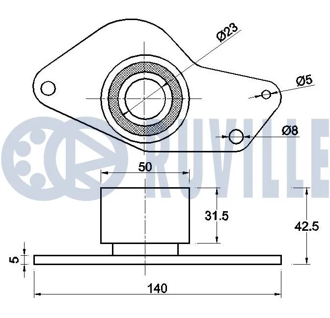 Deflection/Guide Pulley, timing belt