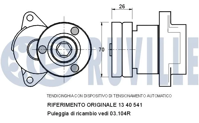 Belt Tensioner, V-ribbed belt